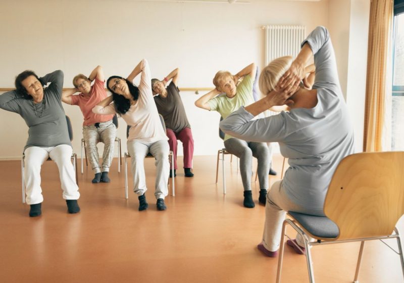 Yoga silla grupal horizontal